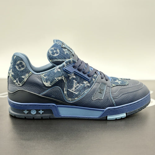 Size 11 LV (12-12.5 US) Louis Vuitton Trainer ' Monogram Navy ' | GREAT COND!