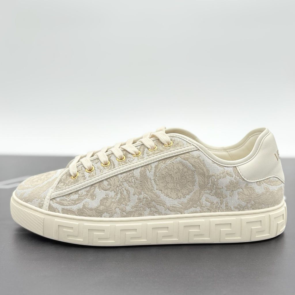 Size 44 (11 US) - Versace Barocco Greca Sneaker ' Beige Print ' | WORN ONCE!