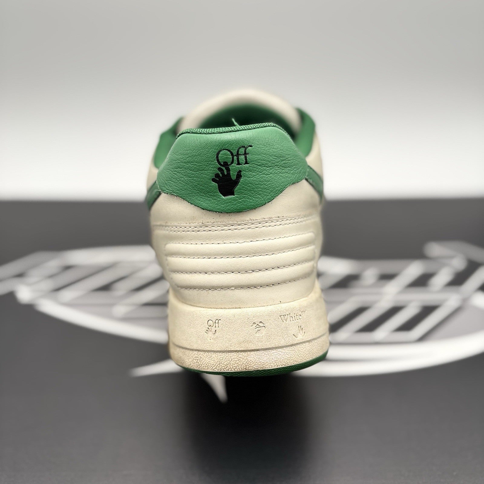 Size 43 (10 US) Off-White Out of Office ' White, Green ' | GOOD CONDITION!