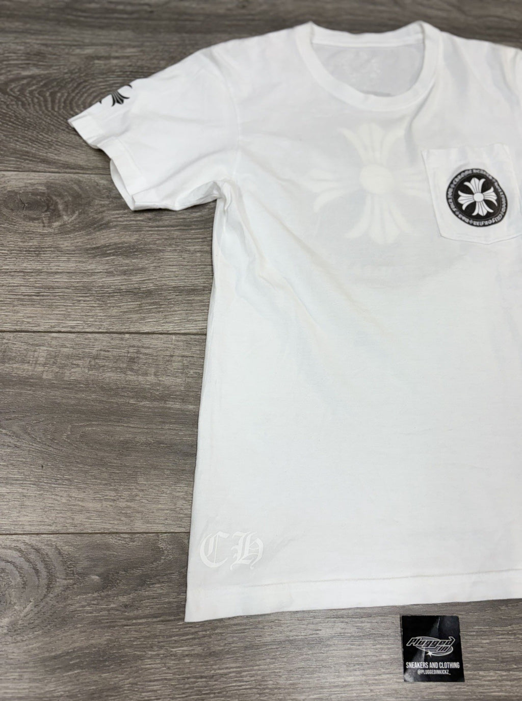 Size Small - Chrome Hearts Plus Cross Short Sleeve T-Shirt ' White ' | GOOD COND