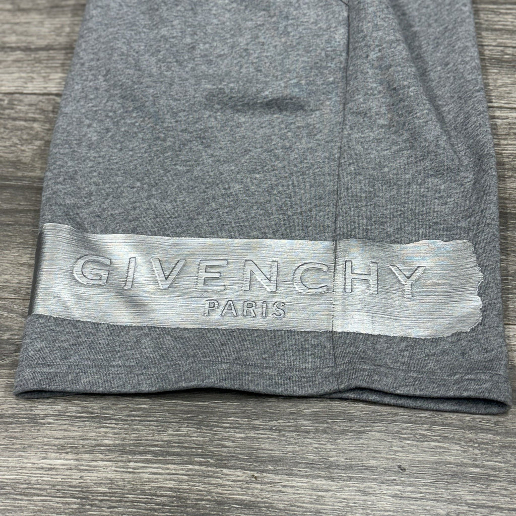 Size Medium - Givenchy Latex Band Shorts ' Light Grey Melange ' | NEW!