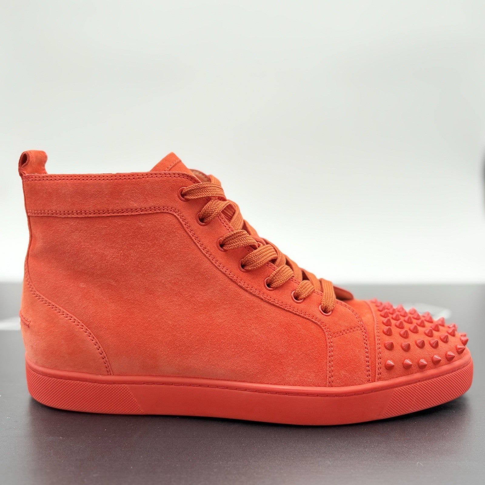 Size 45.5 (12.5 US) - Christian Louboutin Spikes ' Orange ' | BRAND NEW!
