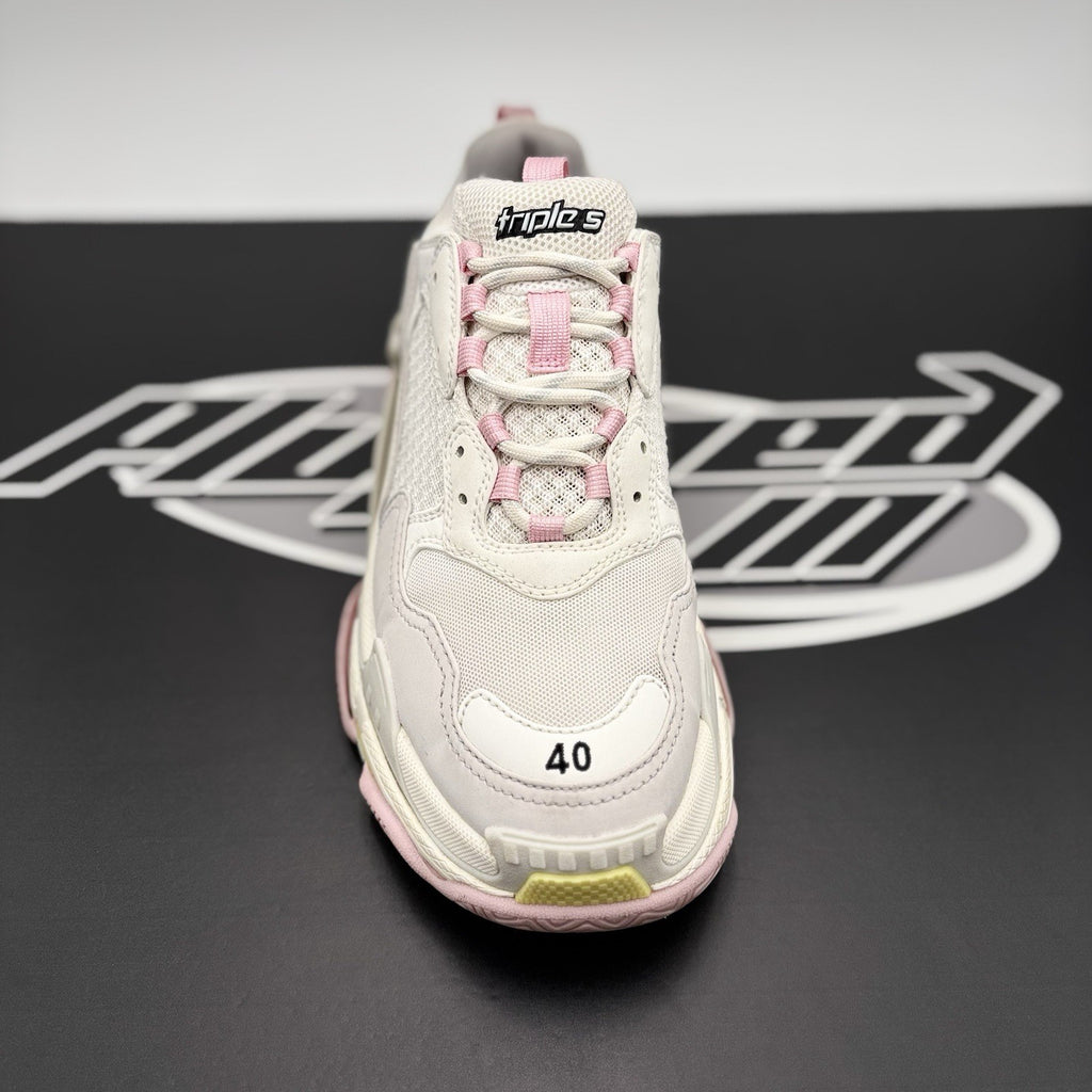 Size 40 (7 US) - Balenciaga Triple S Sneaker ' White, Pink ' | GREAT COND