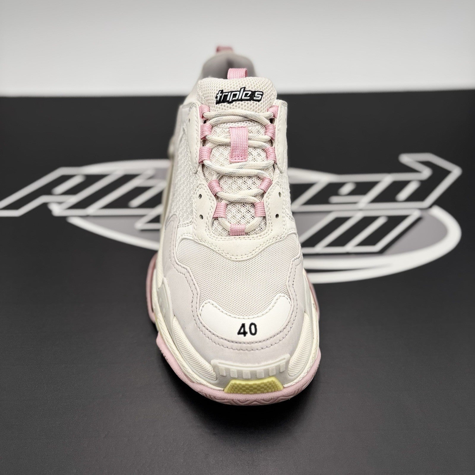 Size 40 (7 US) - Balenciaga Triple S Sneaker ' White, Pink ' | GREAT COND