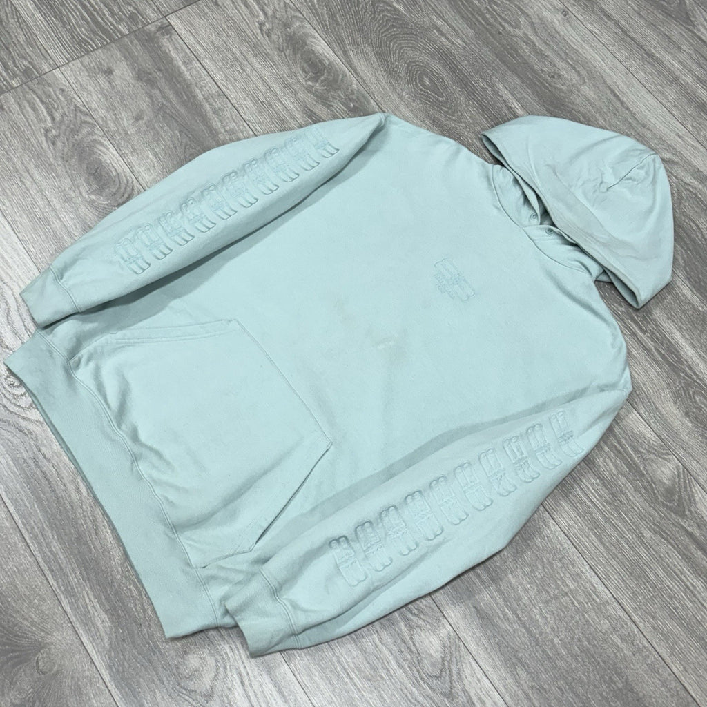 Size Medium - Balenciaga Embroidered BB Icon Logo Hoodie ' Blue ' | GOOD COND!