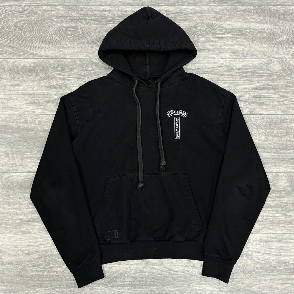 Size S - Chrome Hearts T Logo FU Shoulder Hoodie ' Black '