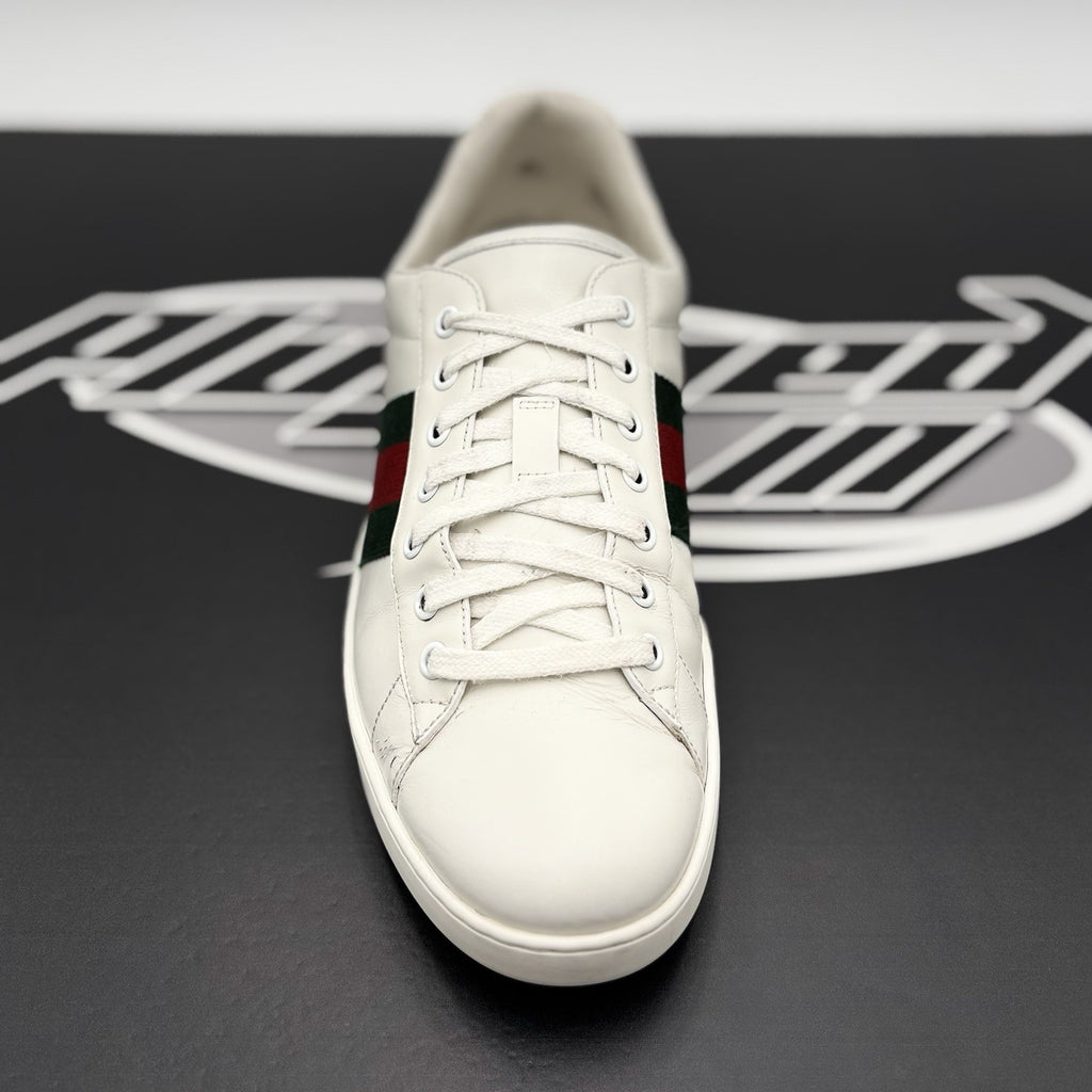 Size 9 G ( 10 US) - Gucci Ace Web  ' White, Red, Green ' | GOOD CONDITION!