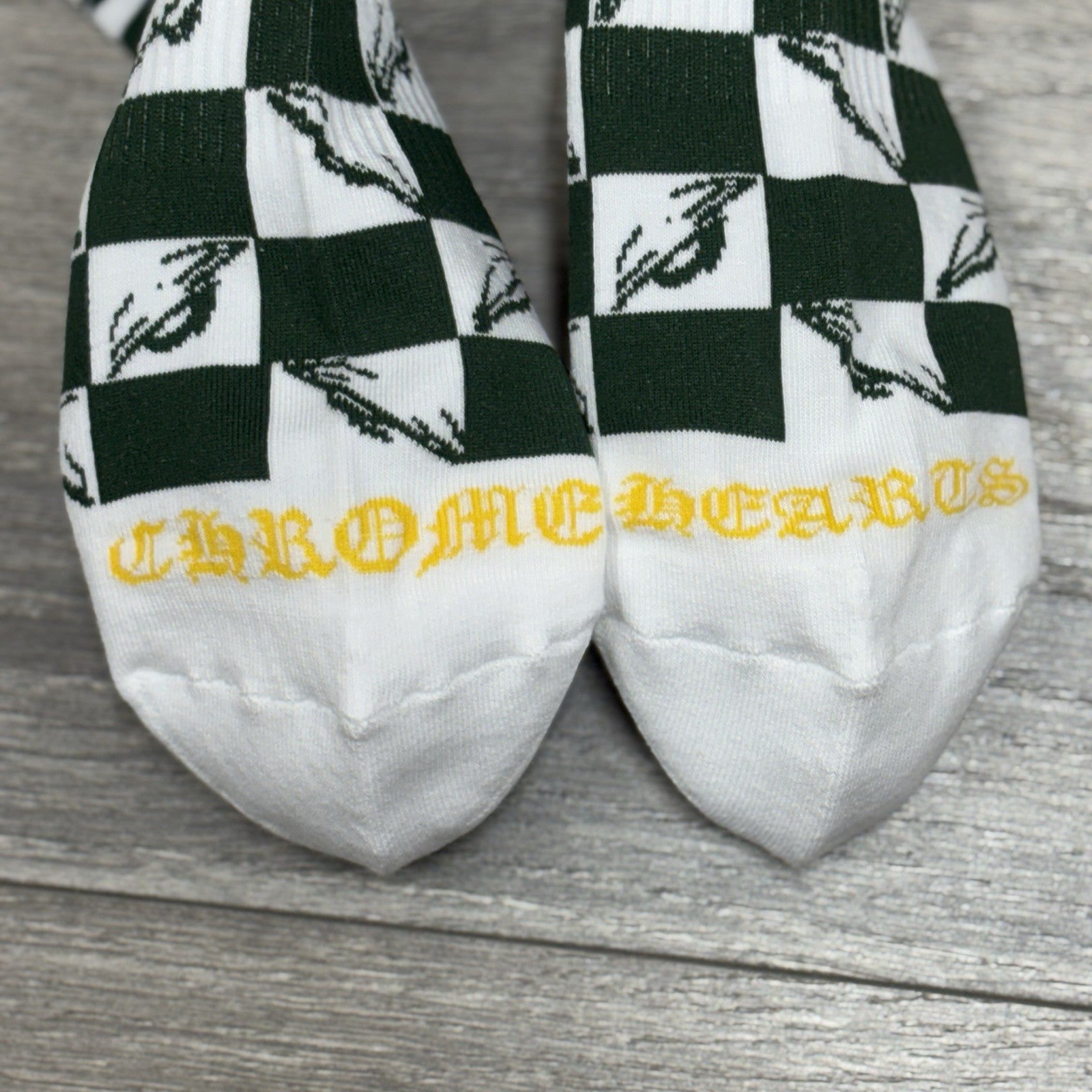 Size Large (9-13 US) - Chrome Hearts Matty Boy 99 Eye Socks ' Green ' | NEW!