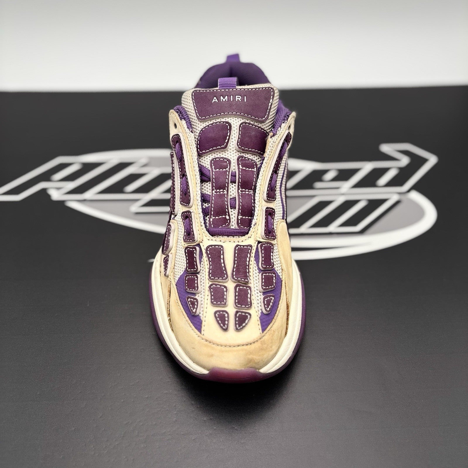Size 42 (9 US) Amiri Bone Runner ' White, Beige, Purple '