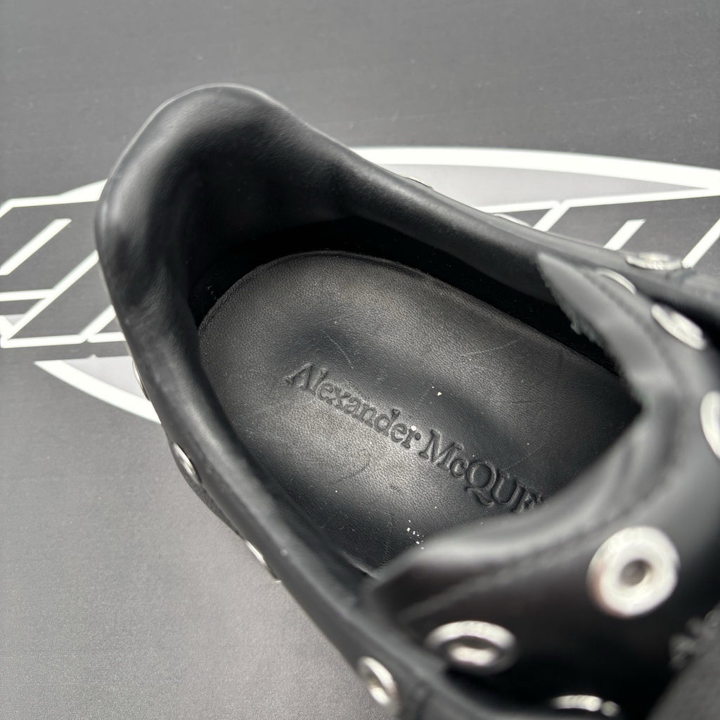 Size 43.5 (10.5 US) Alexander McQueen ' Black Silver Eyelets ' | GREAT COND!