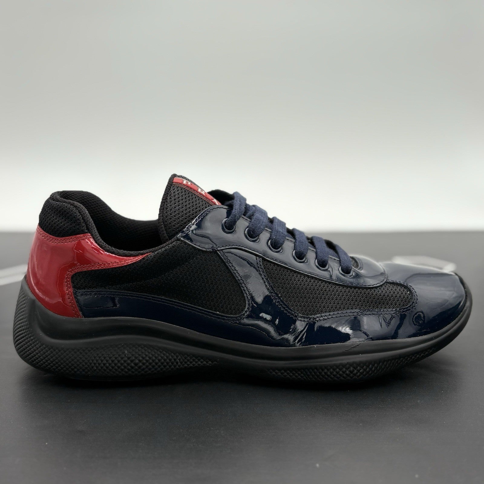 Size 9.5 UK (10.5 US) Prada Americas Cup ' Navy Red ' | GOOD CONDITION!