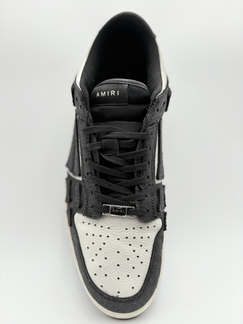 Size 46 (13 US) Amiri Skel Low Top Shimmer Sneaker ' Black '