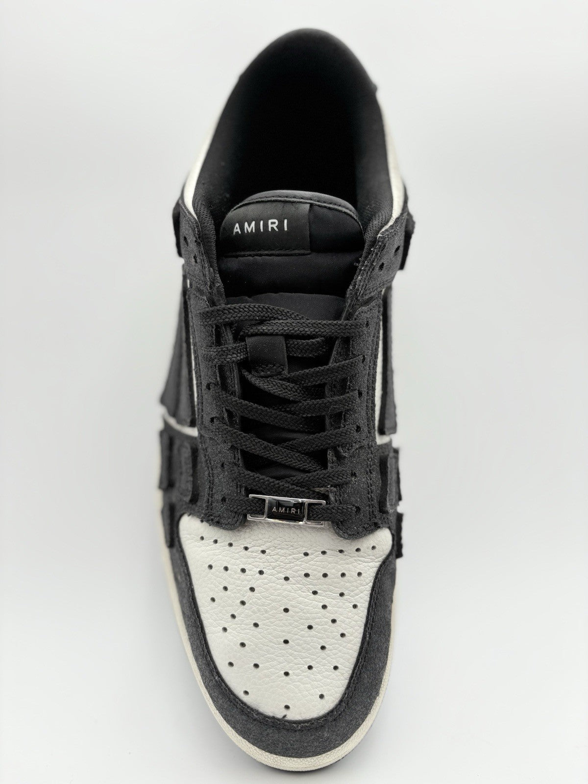 Size 46 (13 US) Amiri Skel Low Top Shimmer Sneaker ' Black '