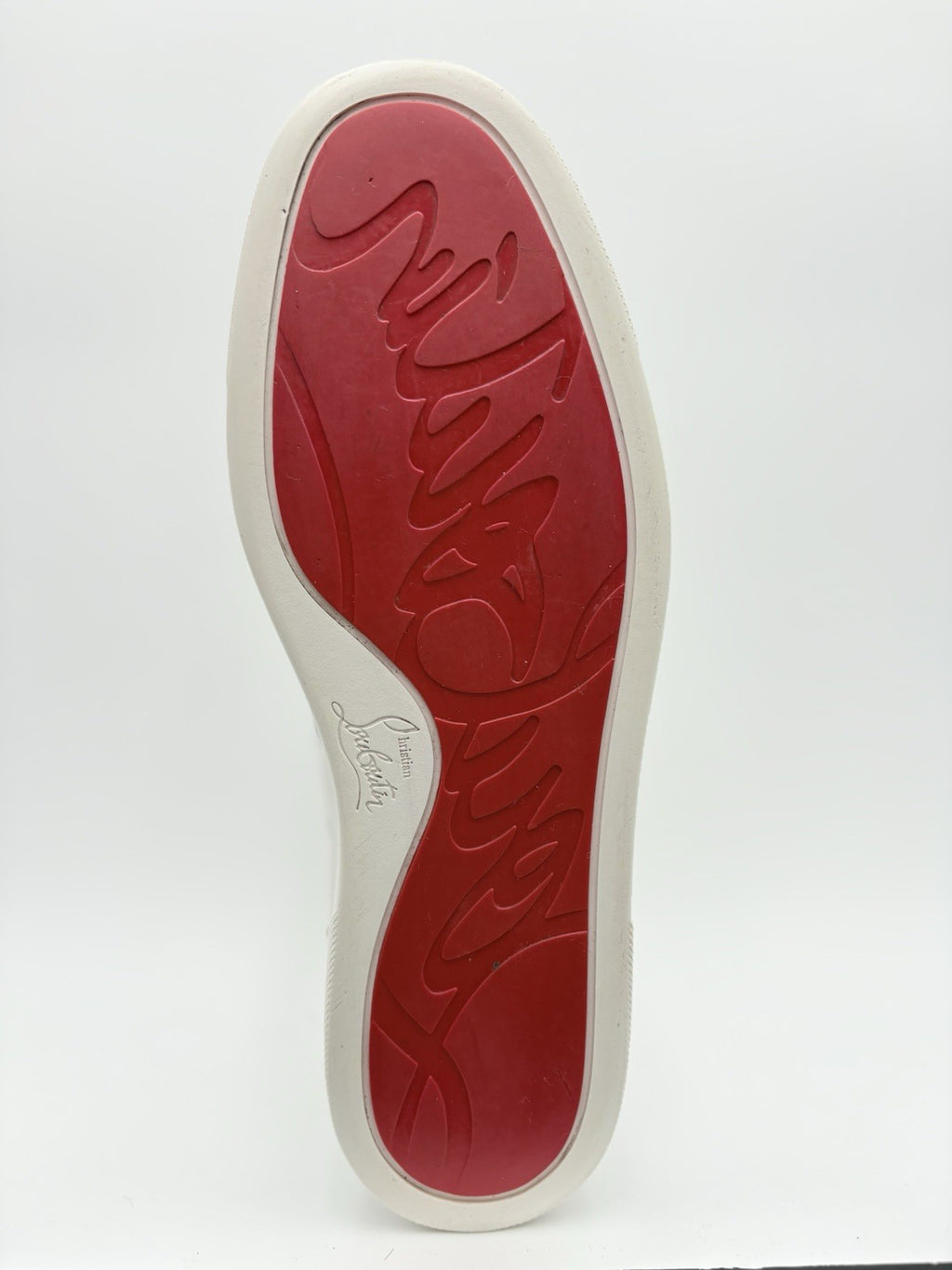 Size 42 (9 US) Christian Louboutin Leather Louis Spikes ' White ' | GREAT COND!
