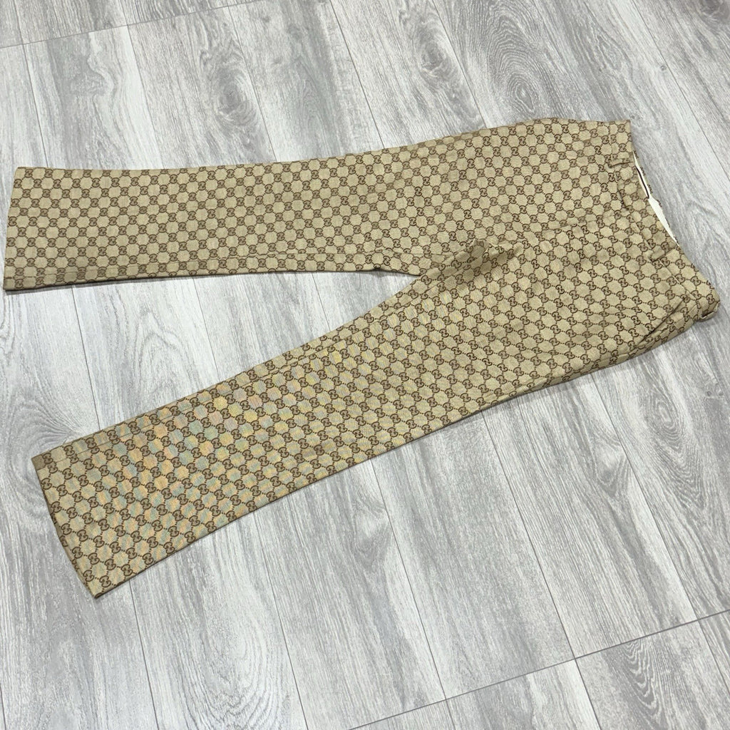 Size 50 - Gucci Jacquard Monogram Canvas Pants | SUPER CLEAN!