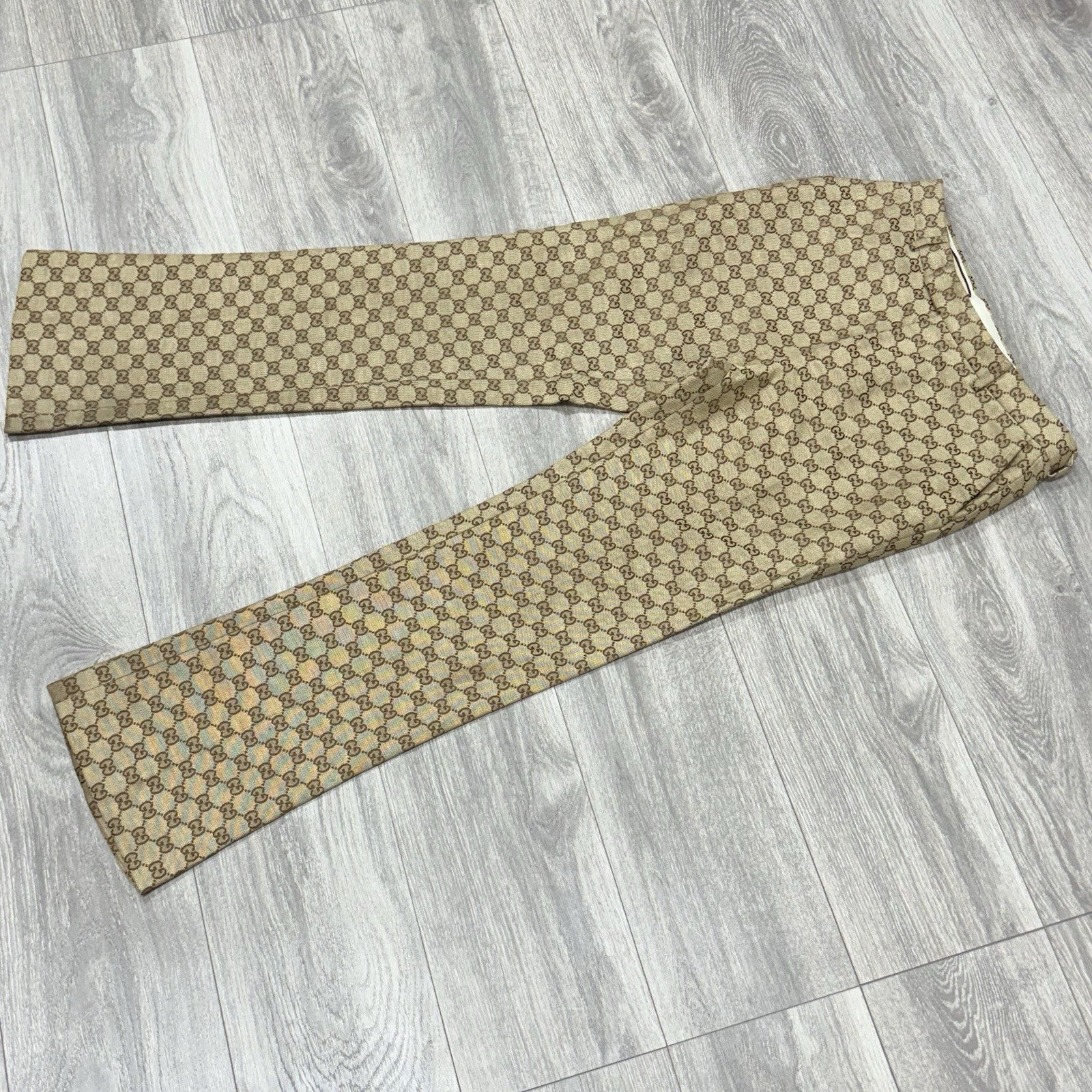 Size 50 - Gucci Jacquard Monogram Canvas Pants | SUPER CLEAN!