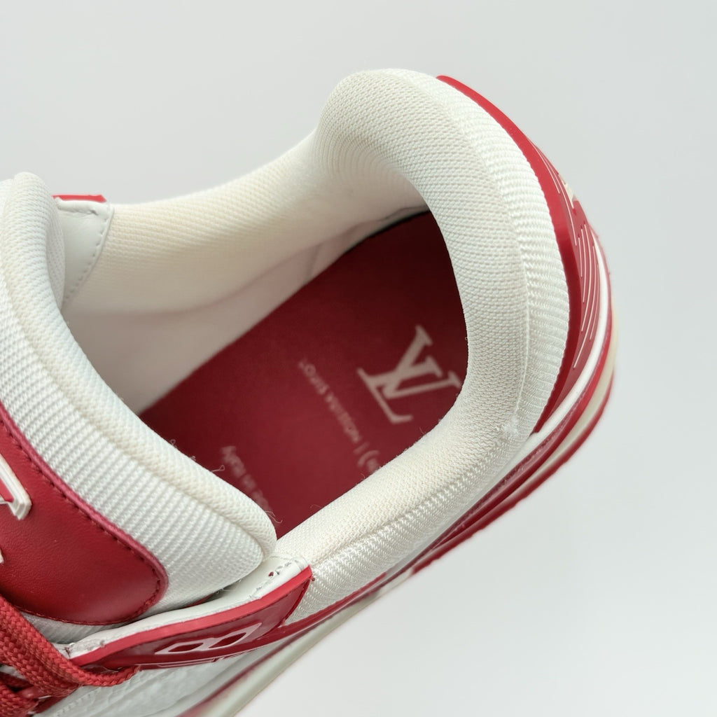 Size 7 LV (8-8.5 US) Louis Vuitton Trainer  ' Red White ' | SUPER CLEAN!