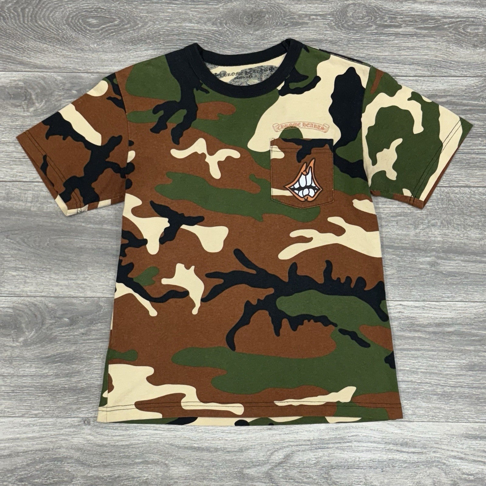 Size Small - Chrome Hearts Matty Boy Caution Short Sleeve T-Shirt ' Camo '