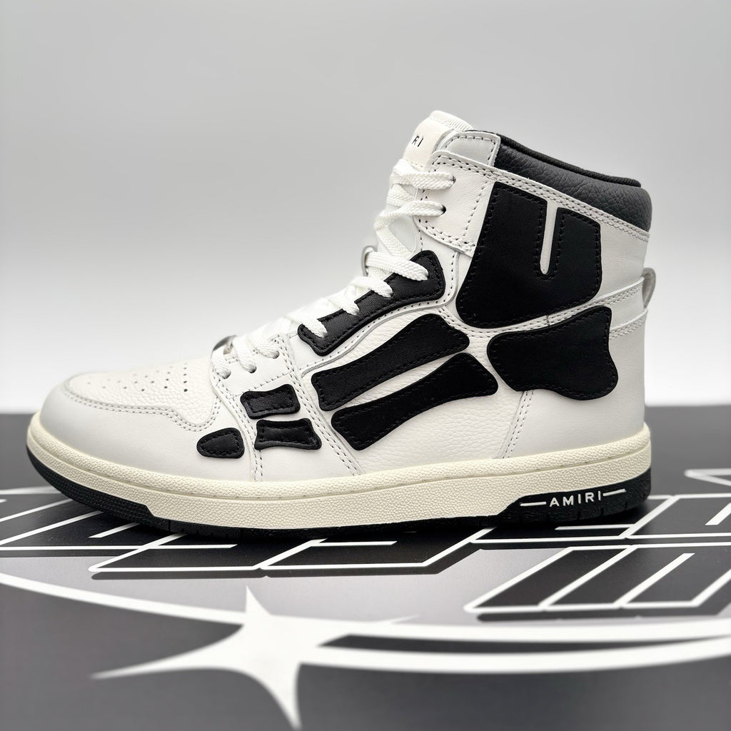 Size 42 (US 9) - Amiri Skel High Top Sneakers ' Black, White ' | NEW!