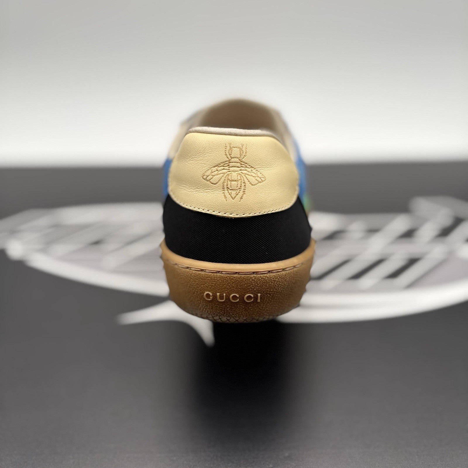 Size 8 G (8.5 US) - Gucci Web Accent Nylon ‘ Blue ‘  | GOOD CONDITION!