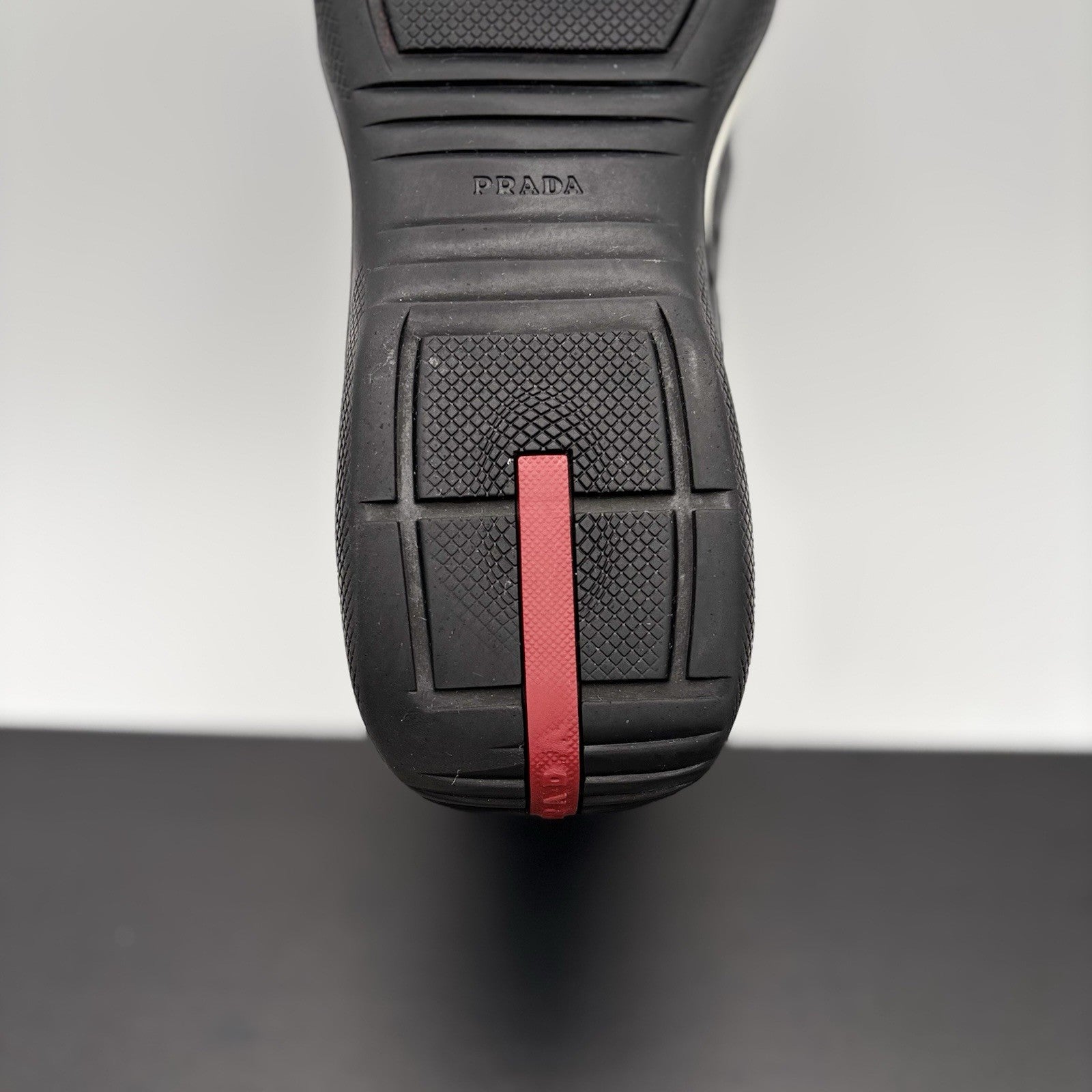 Size 8 UK (9 US) - Prada Cup High Top ‘ Black, Grey ‘
