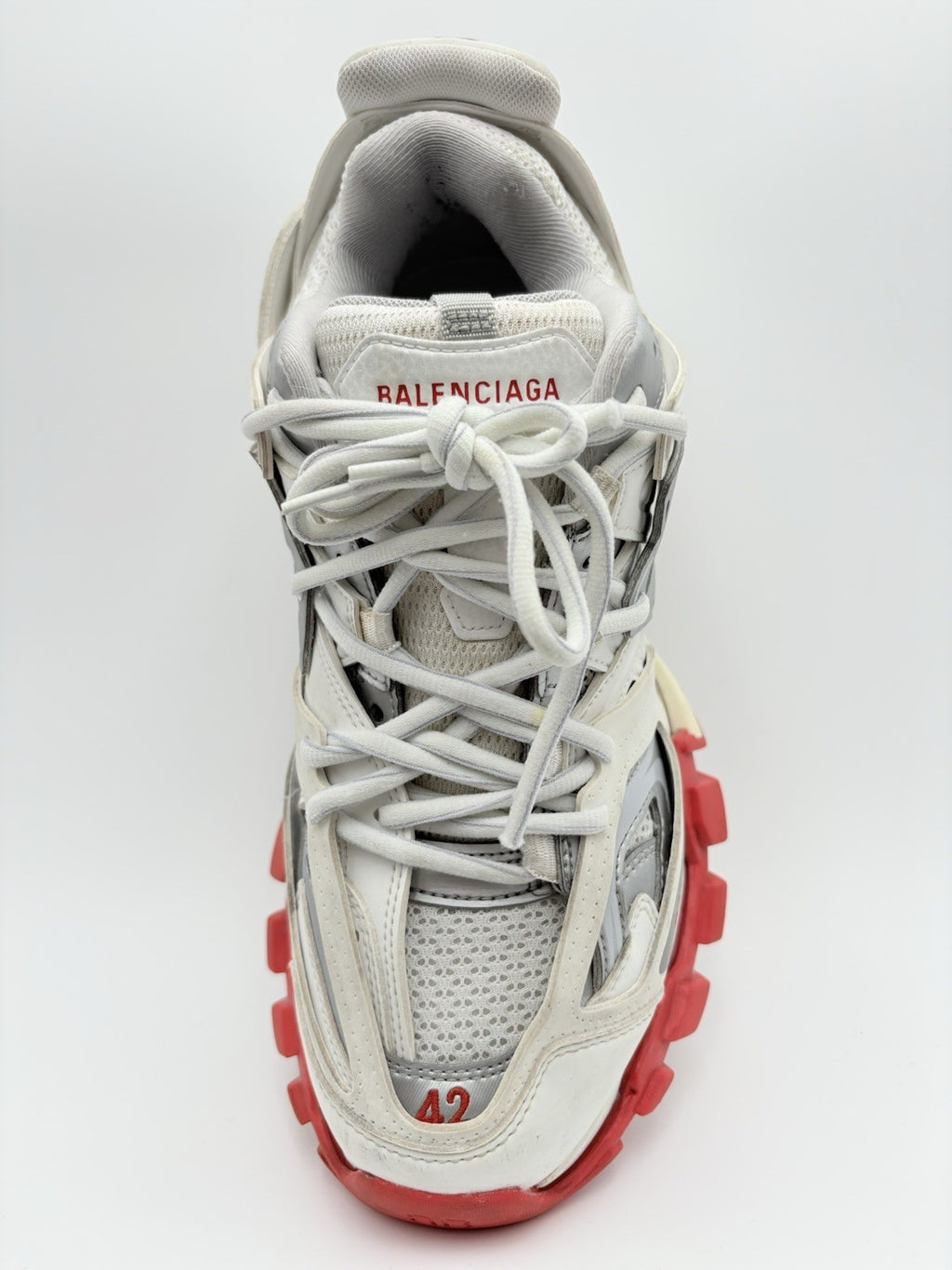 Size 42 (9 US) - Balenciaga Track Sneaker ' White Red ' | SUPER CLEAN!