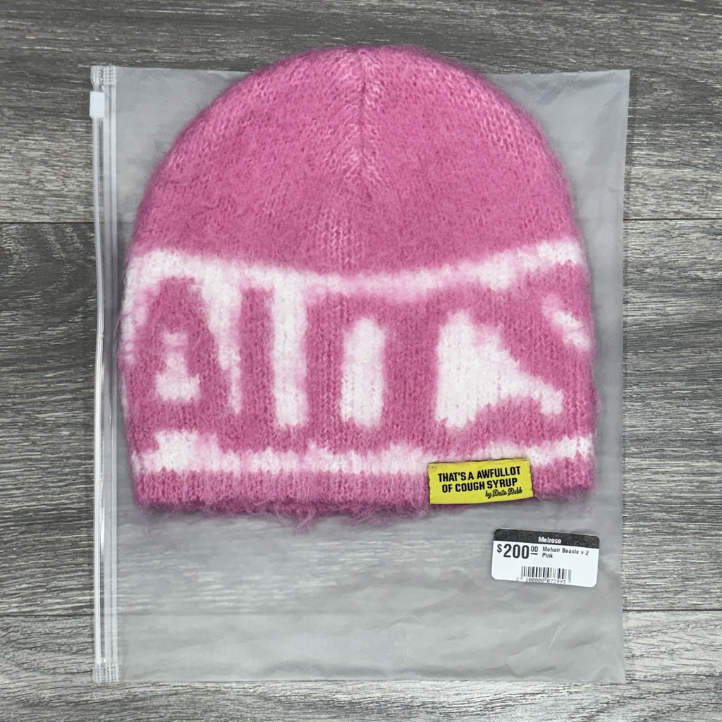 Thats An Awful Lot Of Cough Syrup Mohair Beanie ' Pink ' | NEW!