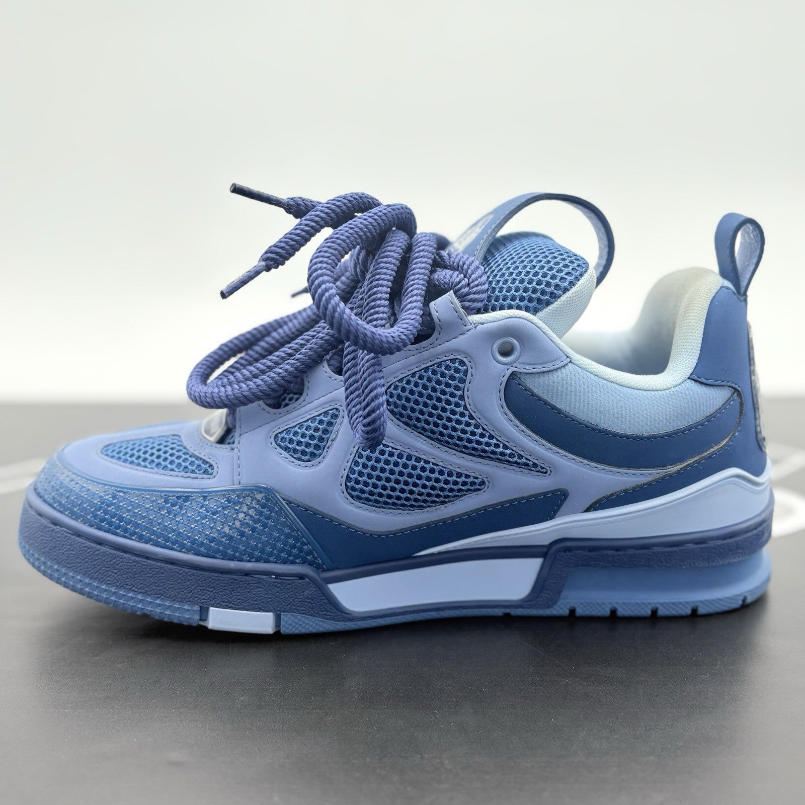 Size 7 LV (8-8.5 US) Louis Vuitton Skate ' Blue Light Blue ' | SUPER CLEAN!