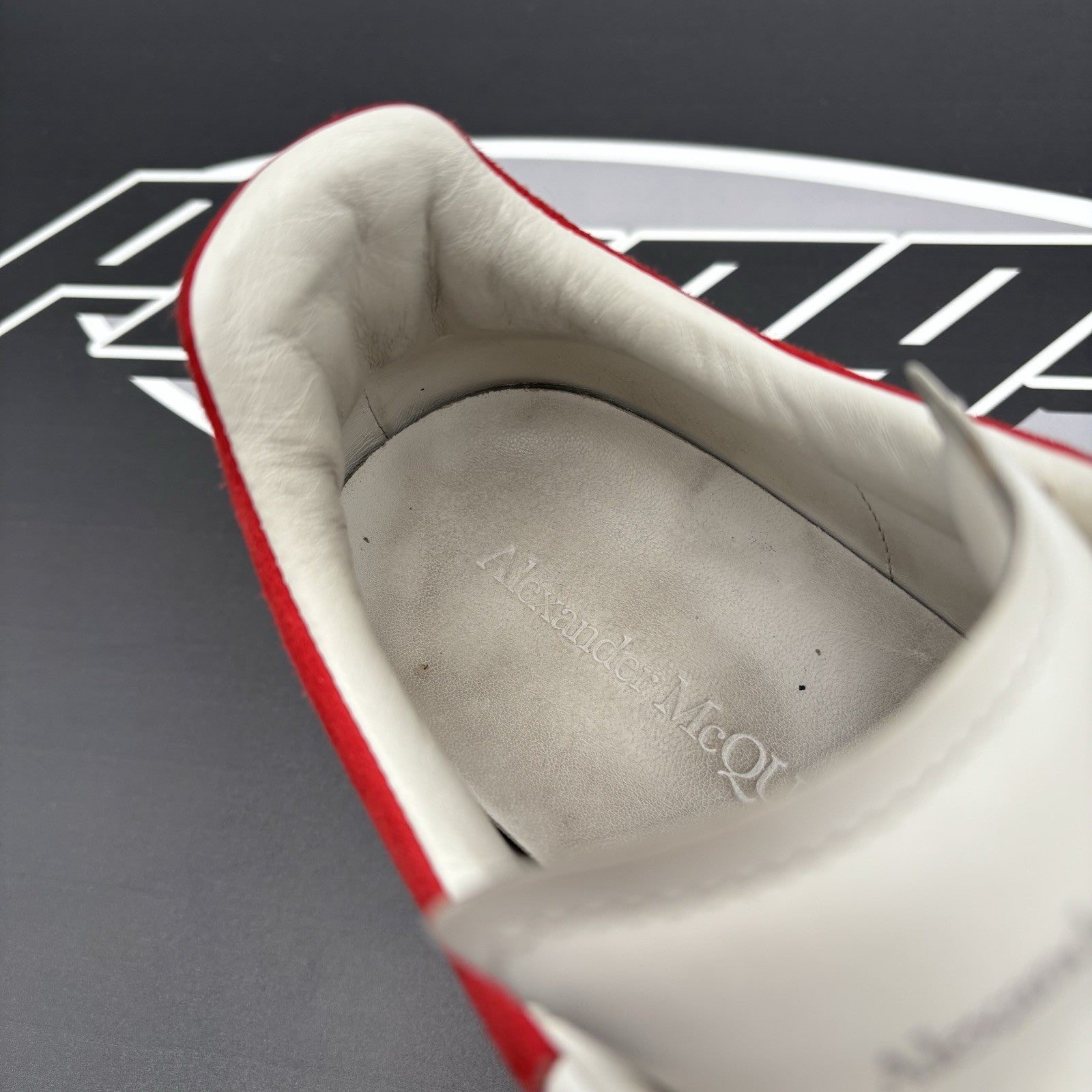 Size 41.5 (8.5 US) Alexander McQueen Oversized ‘ White, Red ' | GOOD COND!