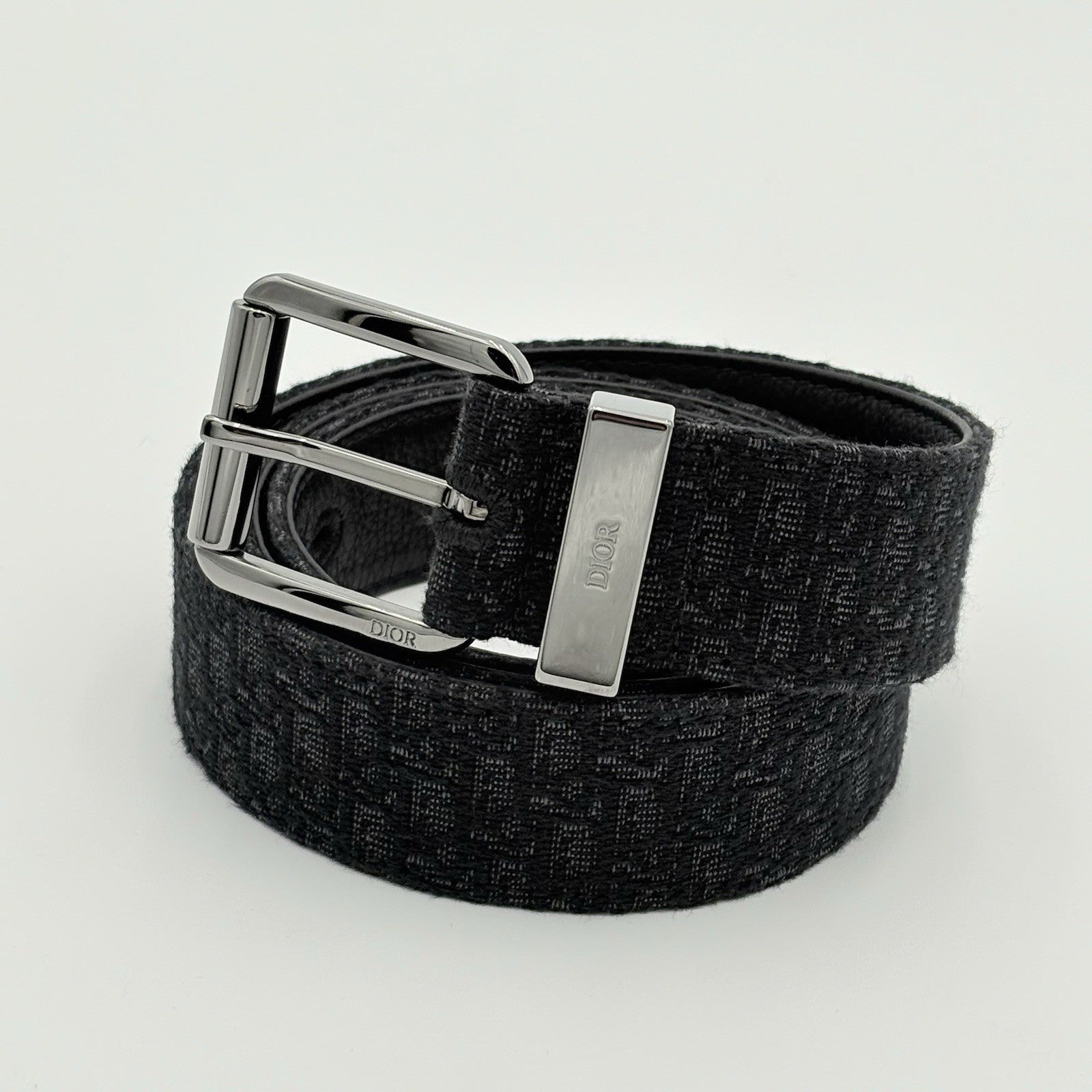 Dior Micro Oblique Jacquard Belt ' Black ' | SUPER CLEAN!
