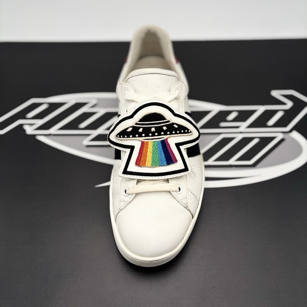 Size 9.5 G (10 US) - Gucci Ace Web Patches ' UFO, Dragon ' | GREAT CONDITION!