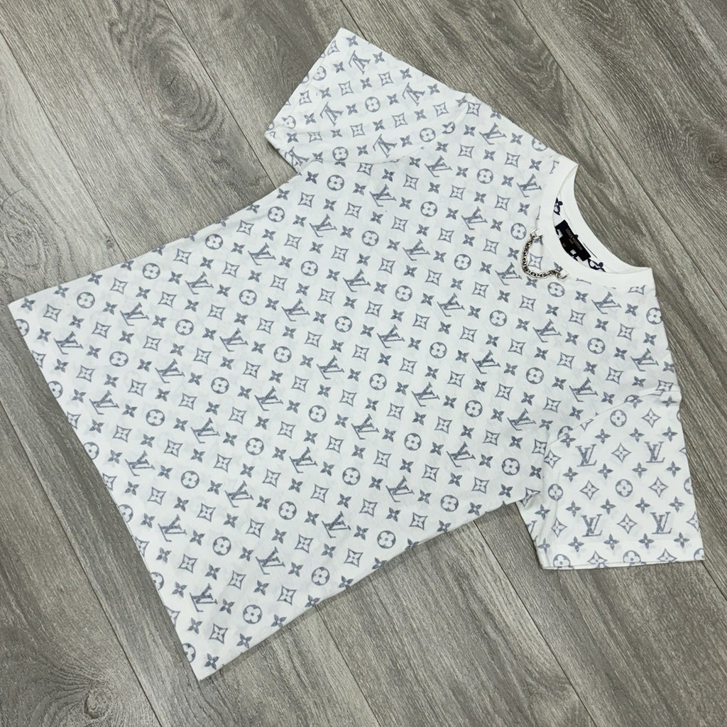 Size M - Louis Vuitton Monogram Printed With Chain ' White Blue ' | SUPER CLEAN!