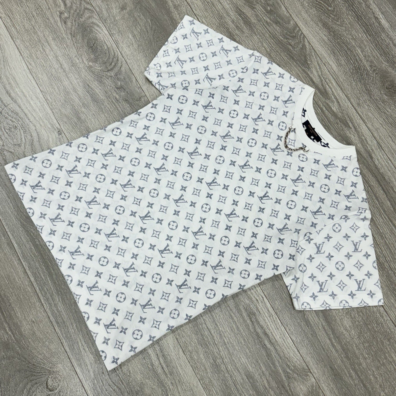 Size M - Louis Vuitton Monogram Printed With Chain ' White Blue ' | SUPER CLEAN!