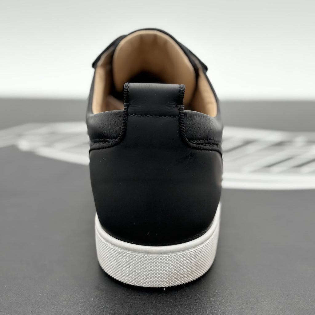 Size 45 (12 US) Christian Louboutin Low Leather Sneaker ' Black ' | SUPER CLEAN!