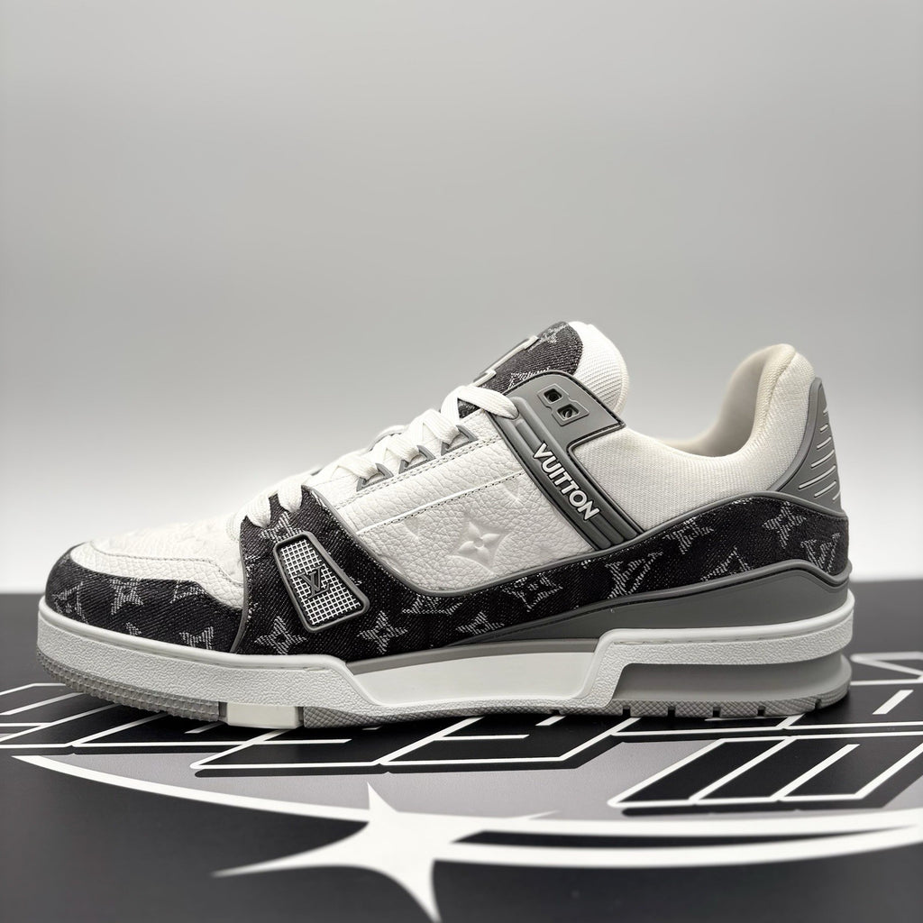 Size 11 LV (12- 12.5 US) Louis Vuitton Trainer ' Grey Denim ' | EXCELLENT!