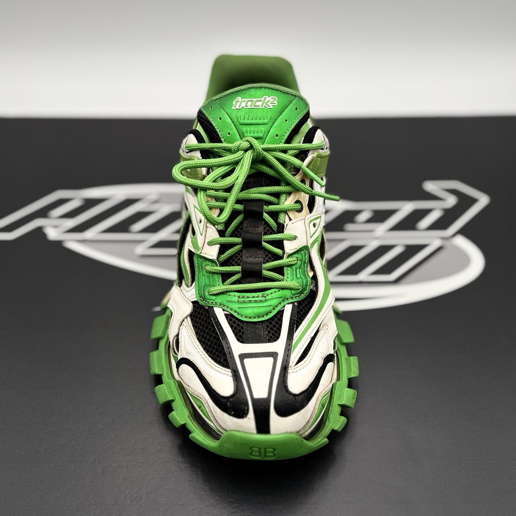 Size 45 ( 12 US) - Balenciaga Track 2 Trainer ' Black, White Green ' | GOOD!