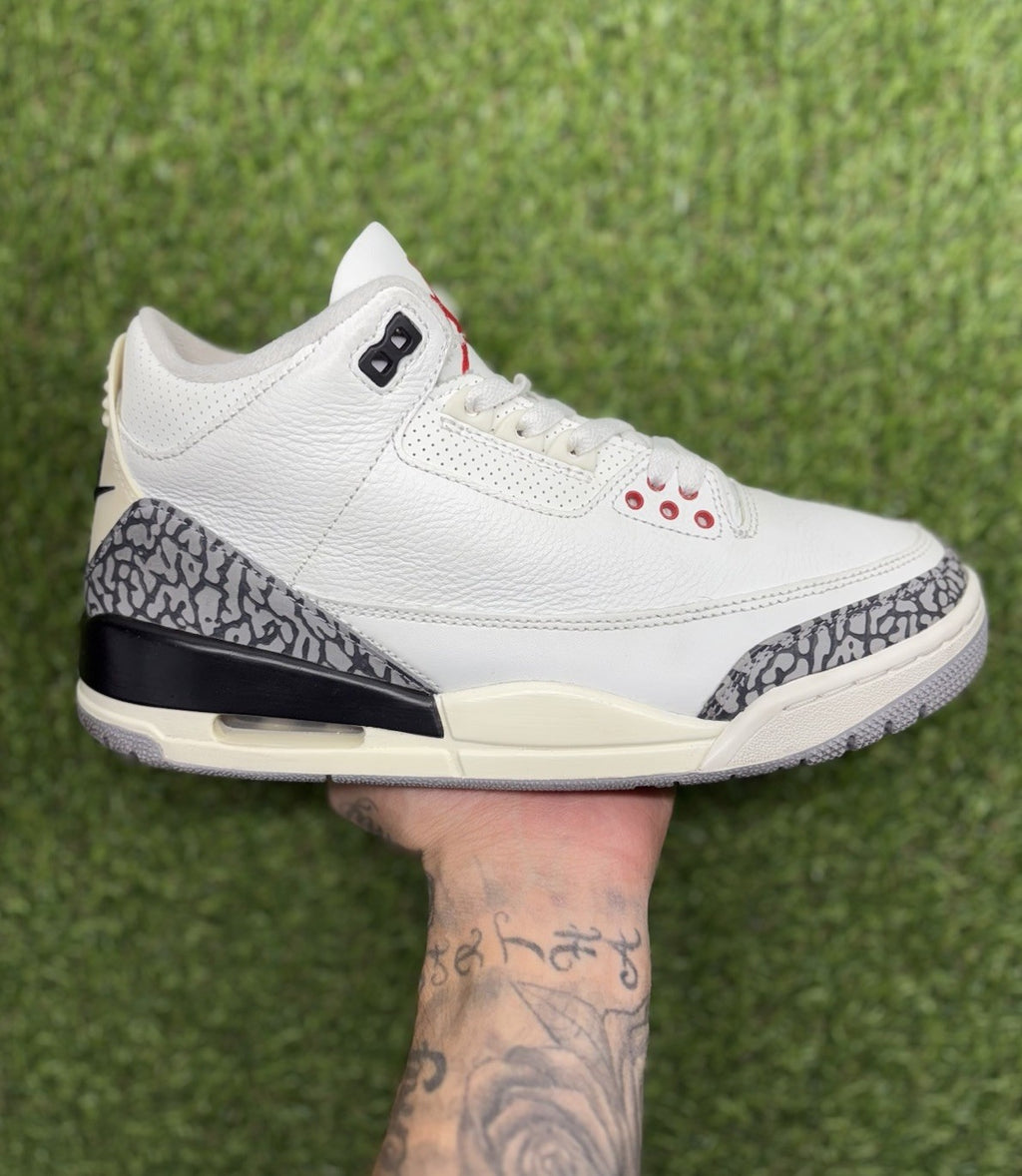 Size 8 - Air Jordan 3 Retro Mid ' White Cement Reimagined ' | SUPER CLEAN!