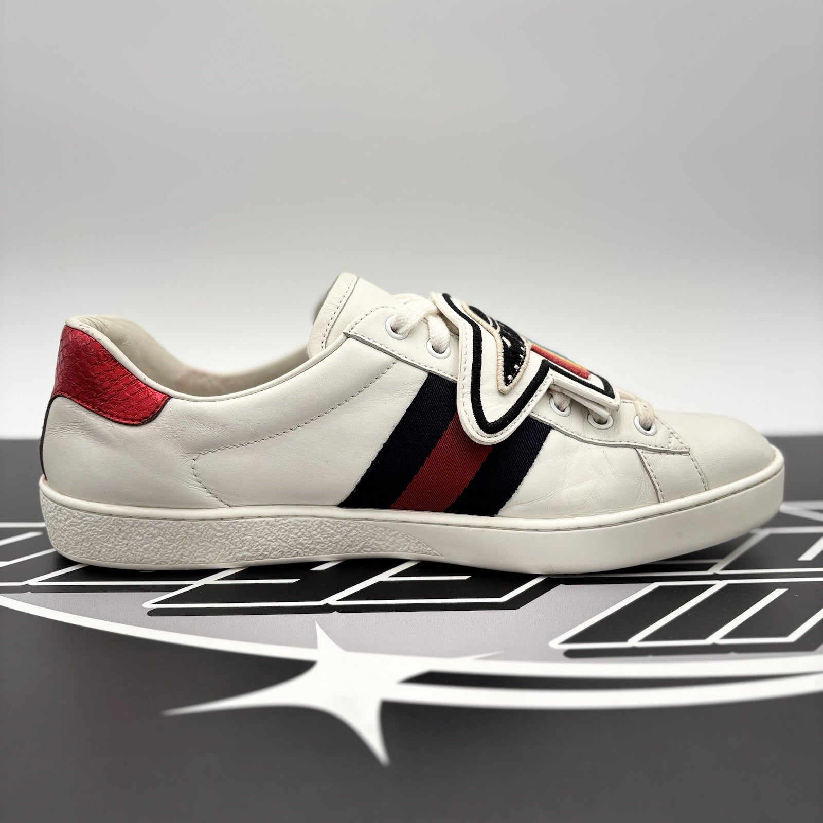 Size 9.5 G (10 US) - Gucci Ace Web Patches ' UFO, Dragon ' | GREAT CONDITION!