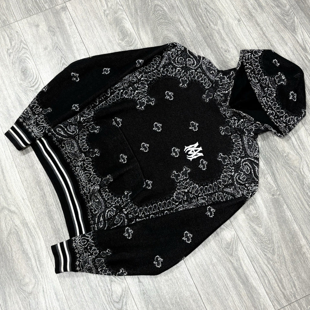 Size L - Amiri Bandana Basketball Hoodie ' Black ' | GREAT CONDITION!
