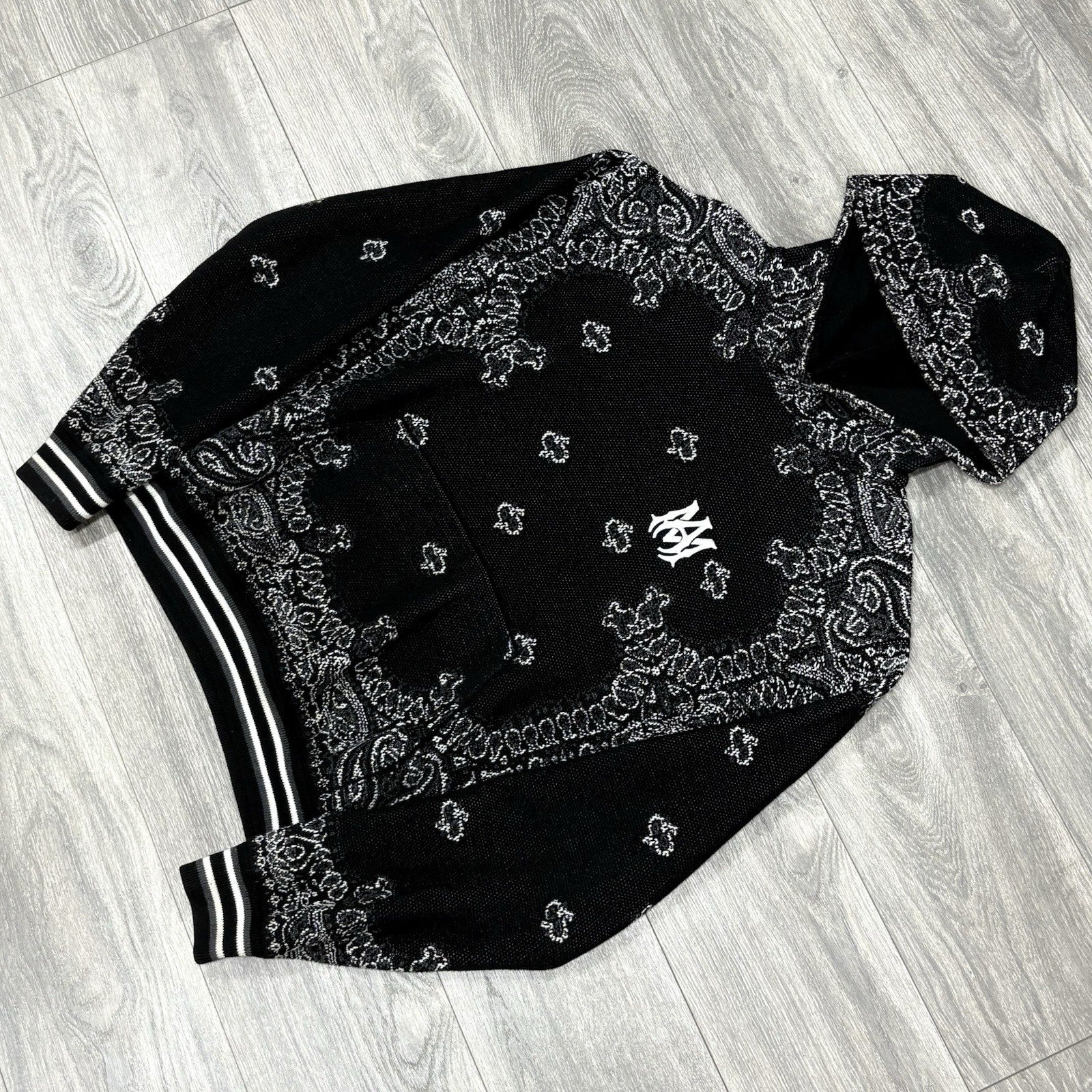 Size L - Amiri Bandana Basketball Hoodie ' Black ' | GREAT CONDITION!