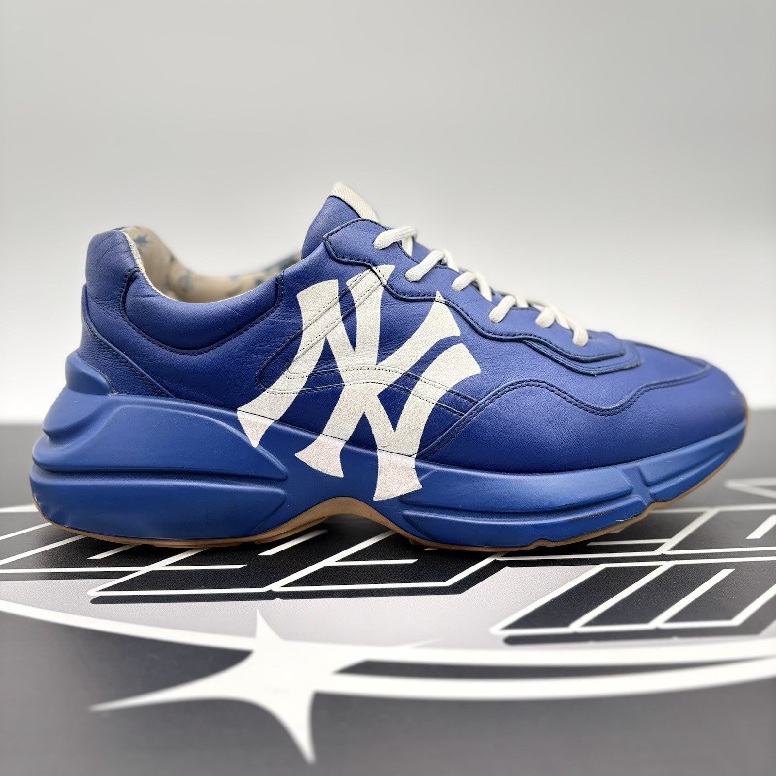Size 8 G (8.5 US) - Gucci Rhyton MLB Edition ' New York Yankees Blue '