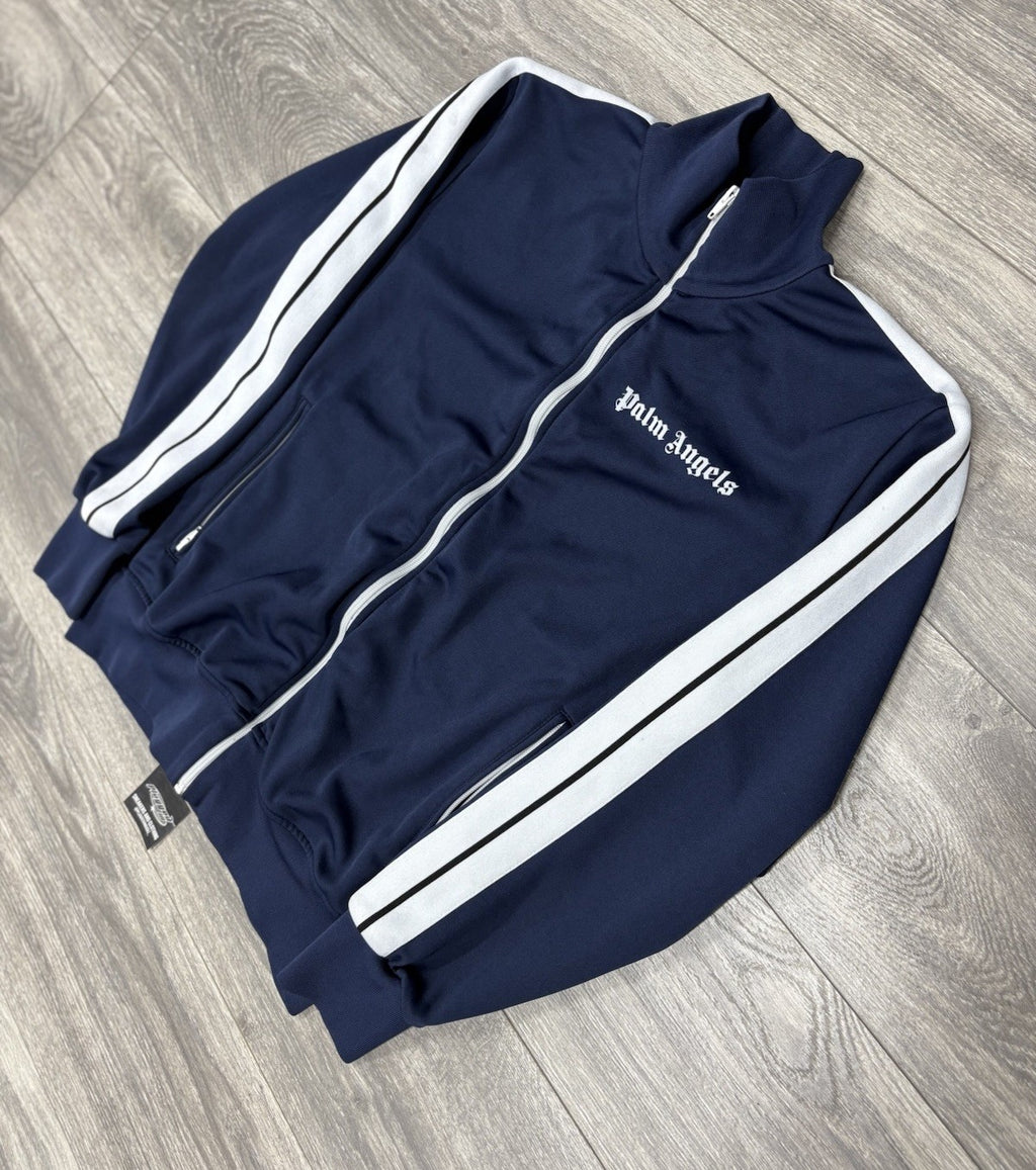Size Large - Palm Angels Classic Track Jacket ' Navy Blue White ' | GREAT COND!