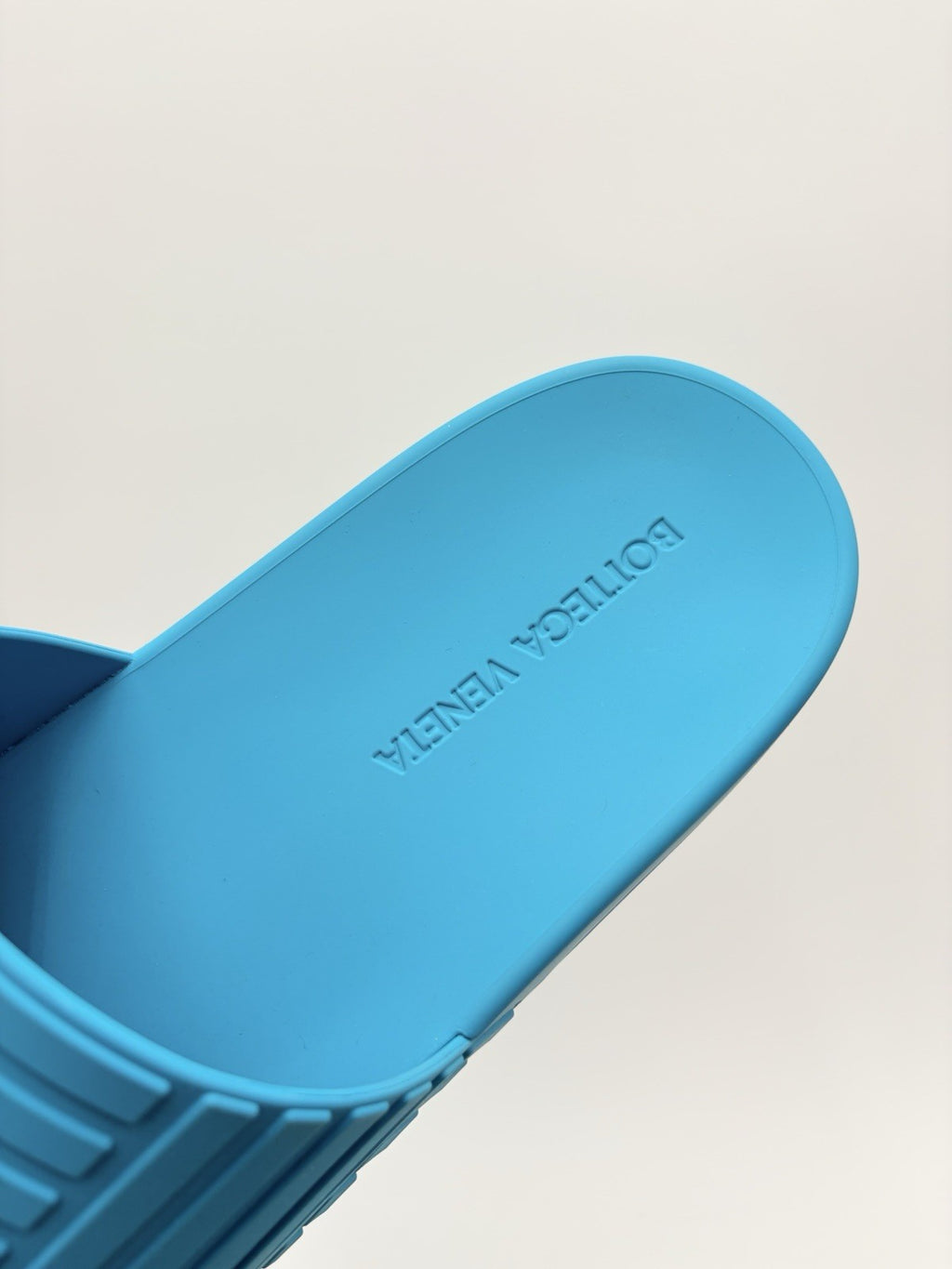 Size 46 (13 US) - Bottega Veneta Rubber Slides ' Blue ' | NEW!