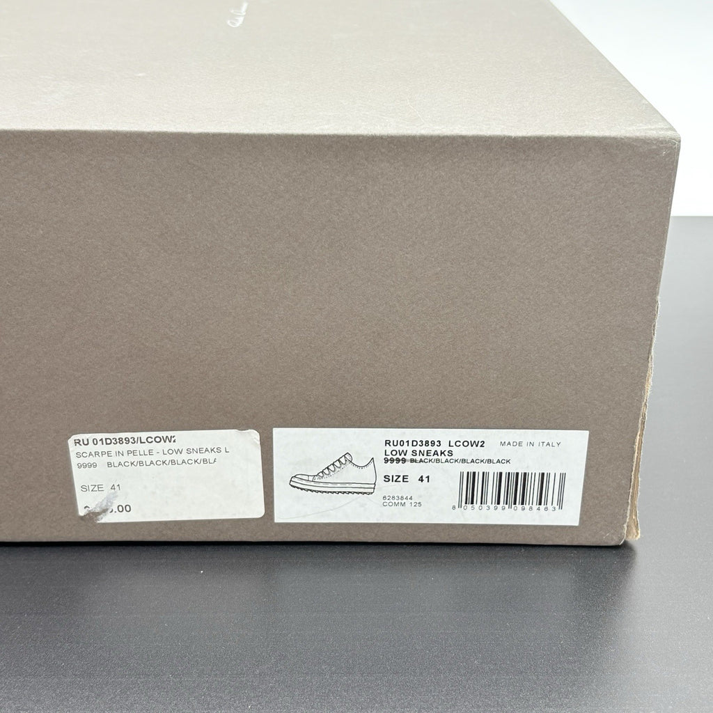 Size 41 (8 US) - Rick Owens Jumbo Lace Low Lido ' Black ' | GOOD CONDITION!