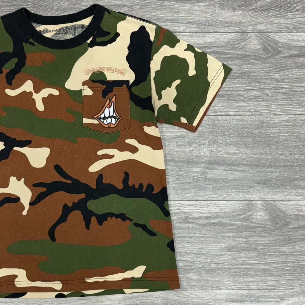Size Small - Chrome Hearts Matty Boy Caution Short Sleeve T-Shirt ' Camo '