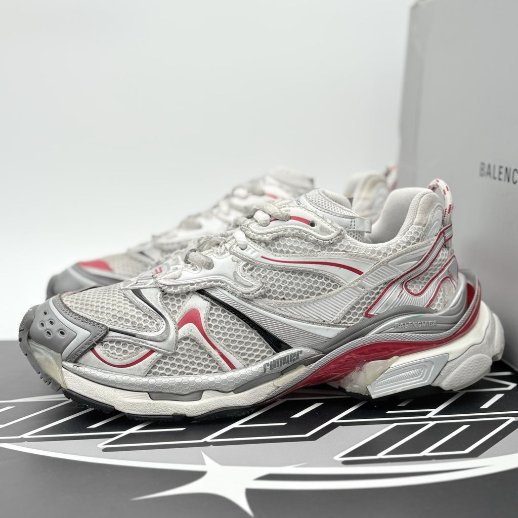 Size 44 (11 US) - Balenciaga Runner 2.0 ' White Grey Red ' | GREAT CONDITION!