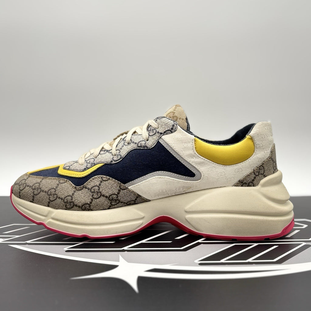 Size 13 G (13.5 US) - Gucci Rhyton  ' Beige, Yellow, Pink Bottom ' | GOOD!