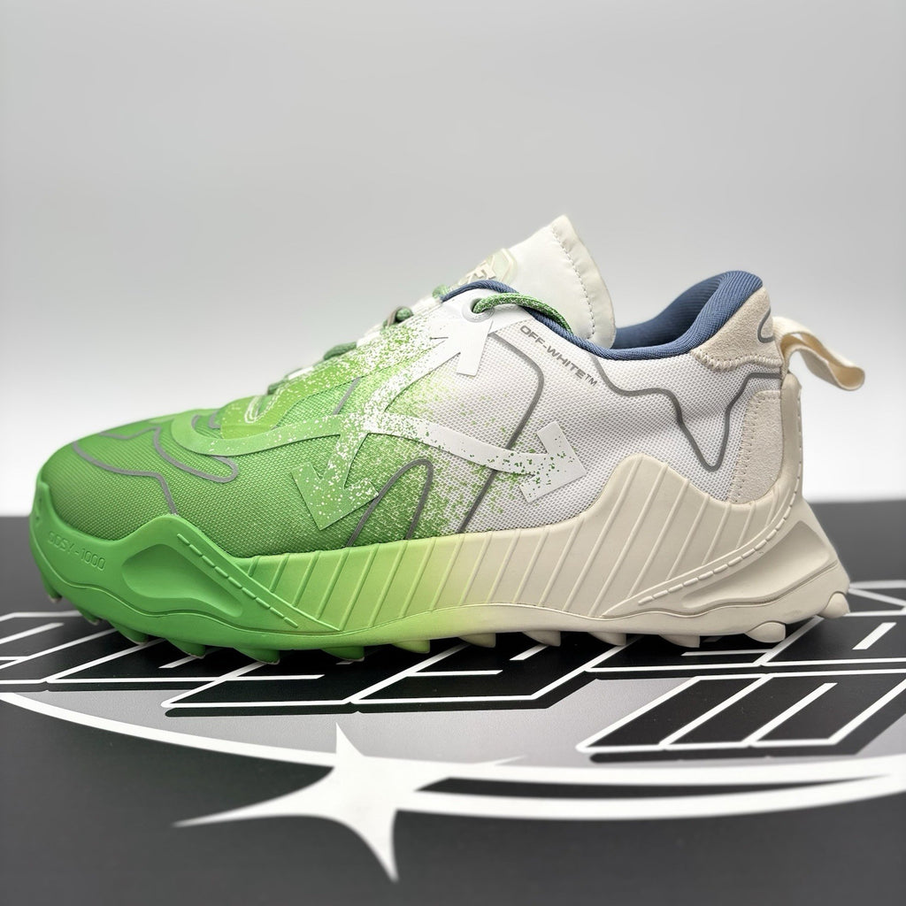 Size 45 (12 US) Off-White ODSY-1000 ' White, Green Spray Paint ' | GREAT!