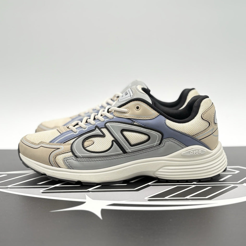 Size 44 (11 US) - Dior B30 Reflective Sneaker ' White Beige Blue ' | SUPER CLEAN