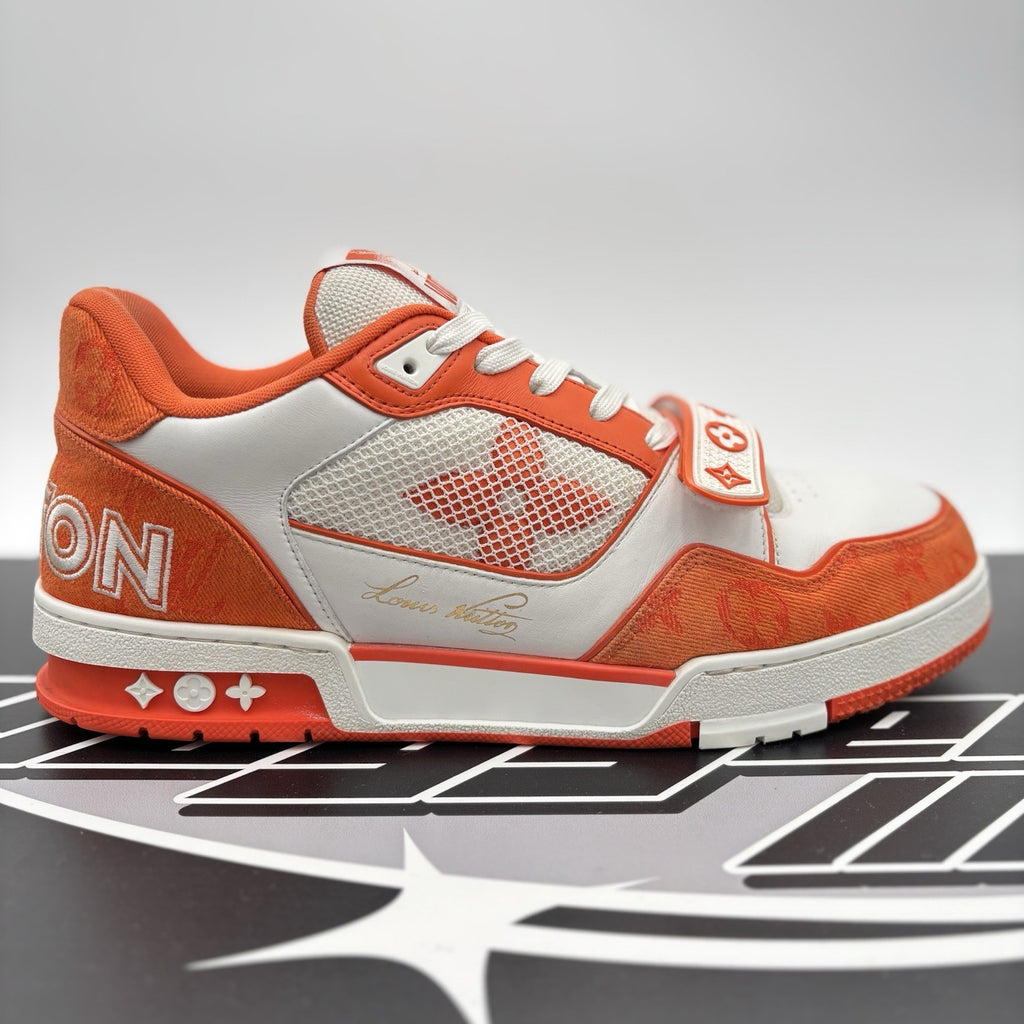 Size 9 LV (10-10.5 US) Louis Vuitton Trainer Strap ' Orange ' | GREAT CONDITION!